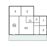 Two-bedroom In Hébergement de vacances *
